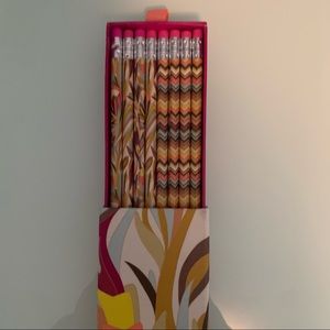 NWT Missoni for Target Colorful Patterned Pencil Box + 8 Unused Pencils